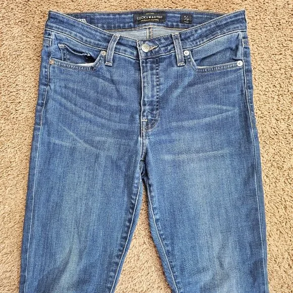 Lucky Brand Jeans Womens 4/27 Blue Hayden Skinny Medium Wash Stretch Denim 30x27 - Picture 3 of 11